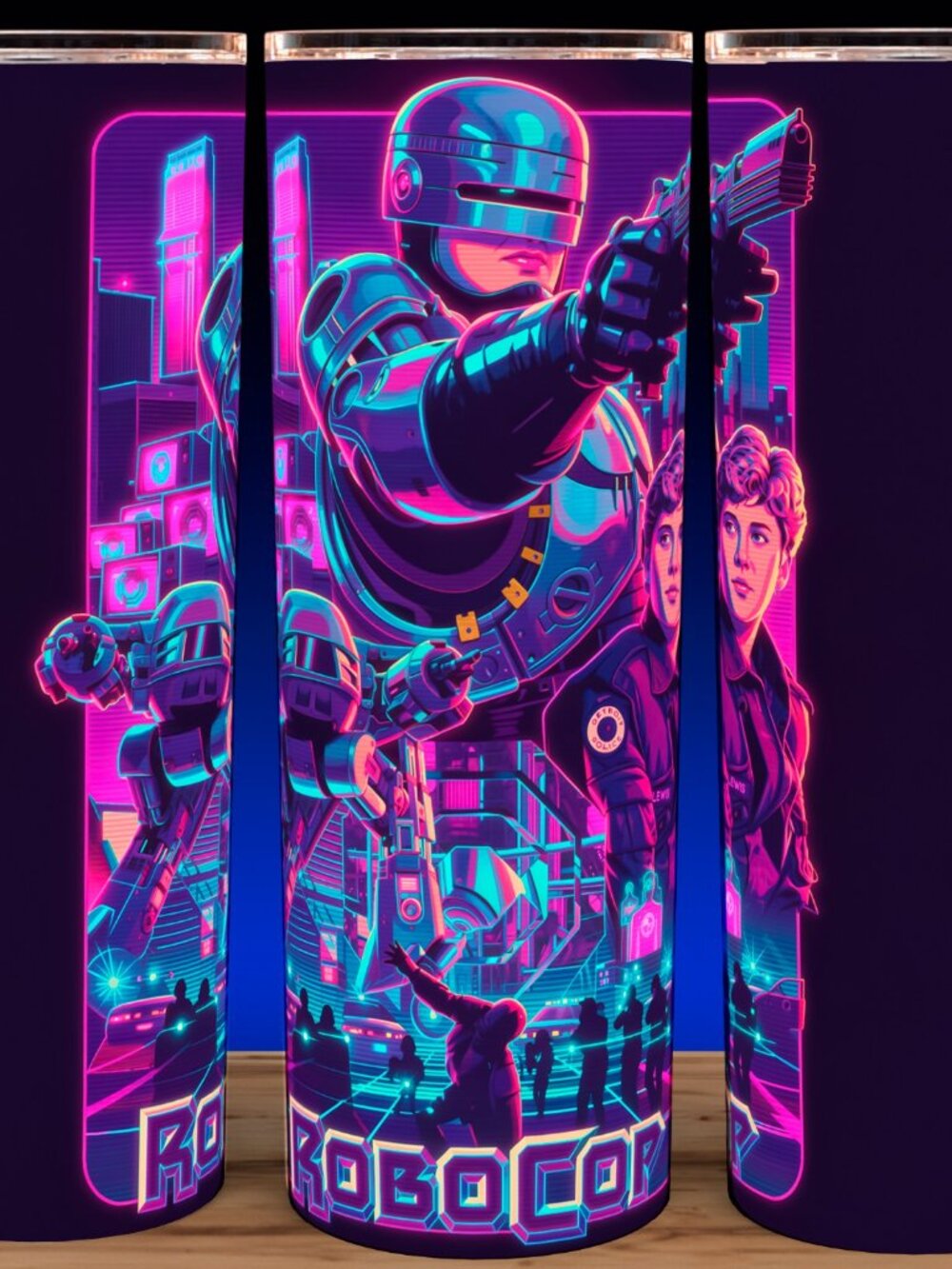 Robocop 80s Action Police Movie Synthwave Cup Mug Tumbler 20oz